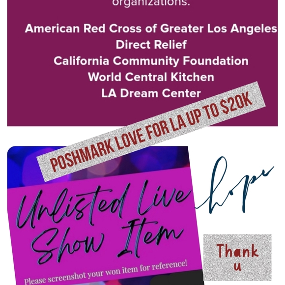 1/21 Poshmark For LA.  join my show - Picture 4 of 5
